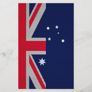 Flyer Diseño de bandera de Australia en un estilo cromad