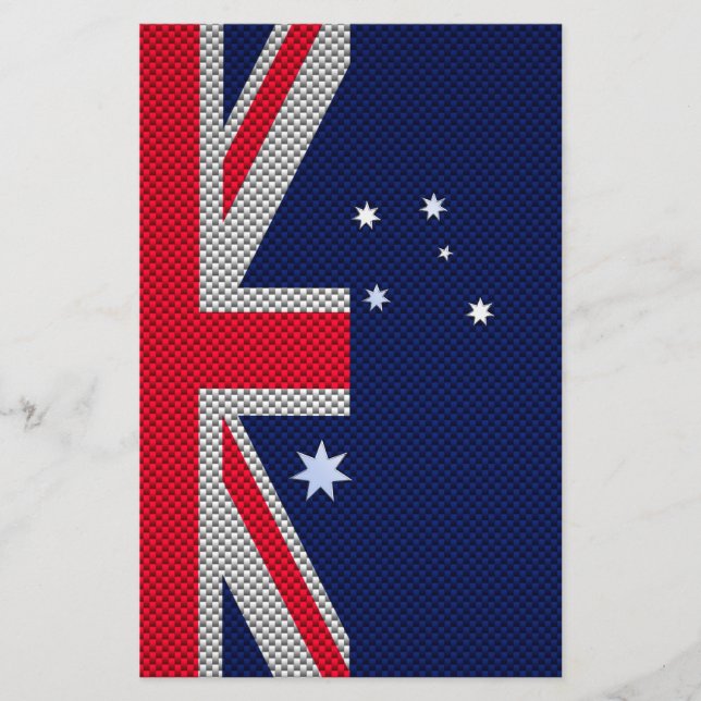 Flyer Diseño de bandera de Australia en un estilo cromad (Frente)