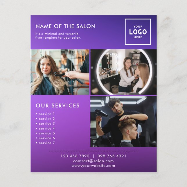 Flyer Diseño de Branding de Belleza Moderna para Profesi (Frente)