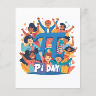 Flyer Diseño de celebración del equipo del Día de Pi