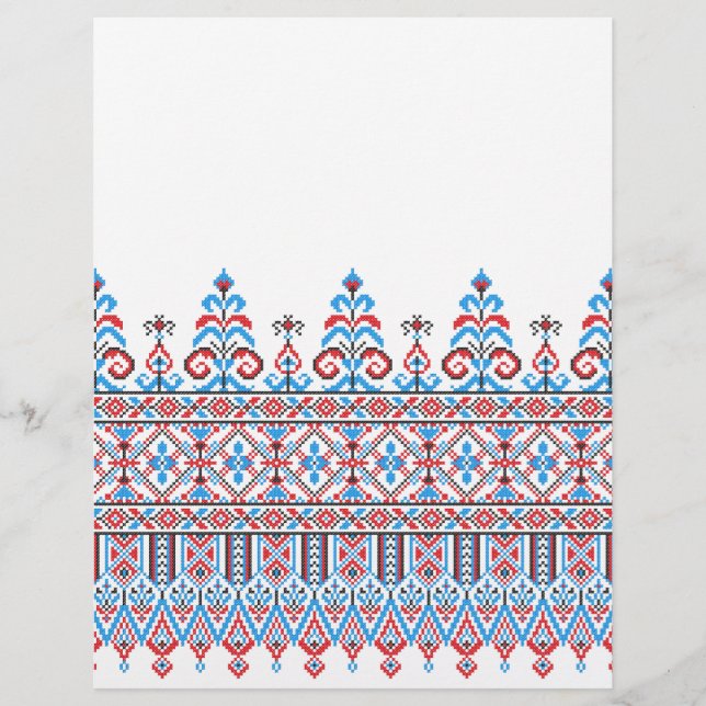 Flyer Diseño de costura cruzada (Frente)