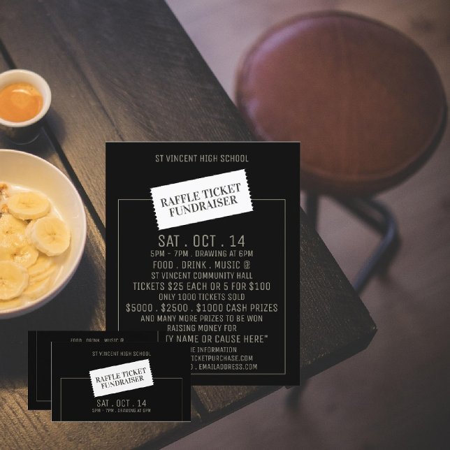 Flyer Diseño de entradas, evento de recaudación de fondo (Subido por el creador)