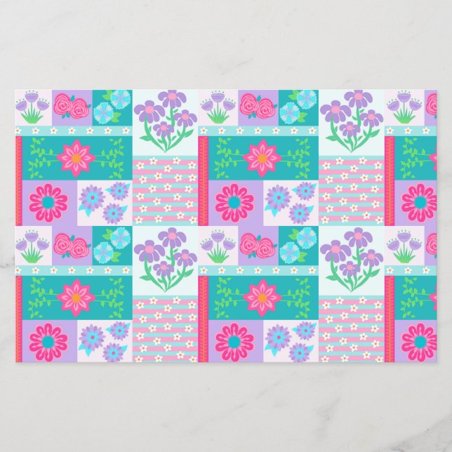 Flyer Diseño de flores vibrantes en flor (Frente)