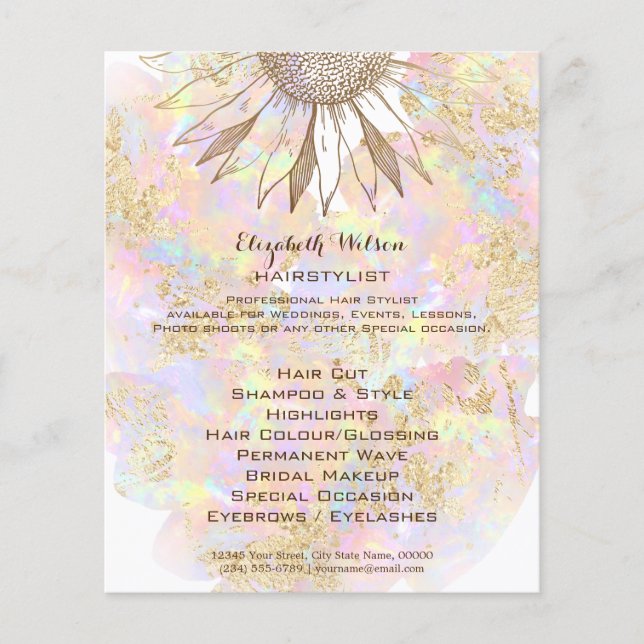 Flyer diseño de girasol (Frente)