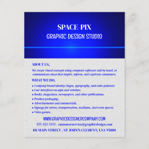 Flyer Diseño de Guilloché Azul, diseñador gráfico