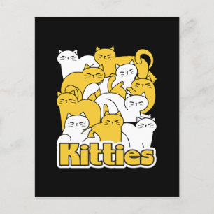 Flyer Diseño de Kitties Chubby - Arte gato adorable