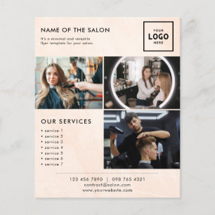 Flyer Diseño de marca de belleza moderna para profesiona