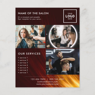 Flyer Diseño de marca de belleza moderna para profesiona