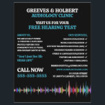 Flyer Diseño de ondas sonoras, Audiólogo, Audiología Clí<br><div class="desc">Diseño Soundwave,  Audiólogo,  Audiology Clinic Advertising Flyers Por La Tienda De Tarjetas De Negocios.</div>