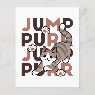 Flyer Diseño de salto de gato lúdico - Grabación de Pun 