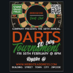 Flyer Diseño de tablero, Torneo de dardos<br><div class="desc">Diseño De Cartón,  Volantes De Publicidad De Torneo De Darts Por La Tienda De Tarjetas De Negocios.</div>