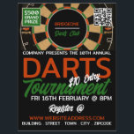 Flyer Diseño de tablero, Torneo de dardos<br><div class="desc">Diseño De Cartón,  Volantes De Publicidad De Torneo De Darts Por La Tienda De Tarjetas De Negocios.</div>