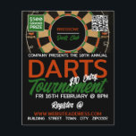 Flyer Diseño de tablero, Torneo de dardos<br><div class="desc">Diseño De Cartón,  Volantes De Publicidad De Torneo De Darts Por La Tienda De Tarjetas De Negocios.</div>