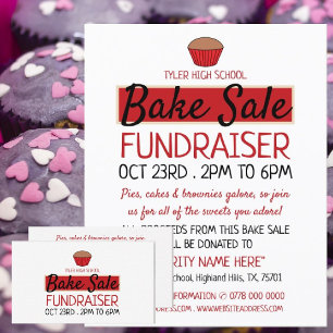 Flyer Diseño de Tarta Retro, Anuncio de Evento de Venta 