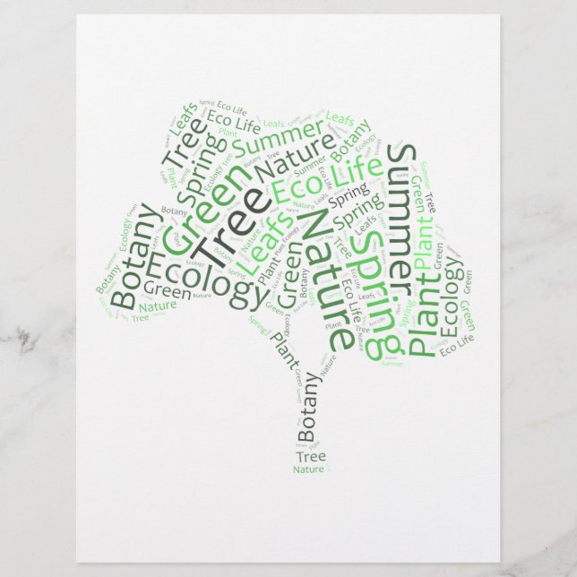 Flyer Diseño de texto - Árbol ECO (Frente)