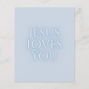 Flyer Diseño de tipografía cristiana que Jesús ama 