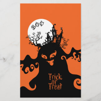 Flyer diseño de truco o trato de Boo