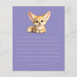 Flyer Diseño de vibraciones positivas de zorro fennec fe