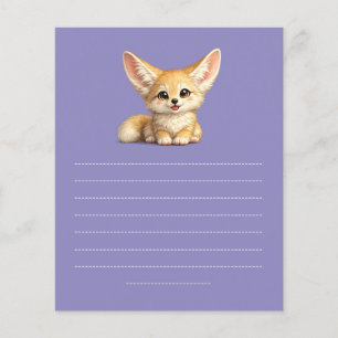 Flyer Diseño de vibraciones positivas de zorro fennec fe