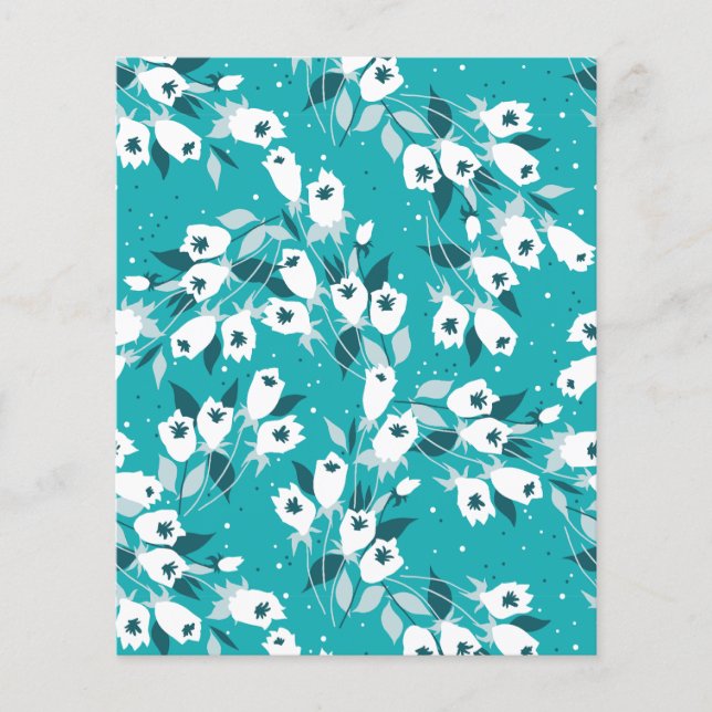 Flyer Diseño elegante de arte botánico en el patrón de f (Frente)