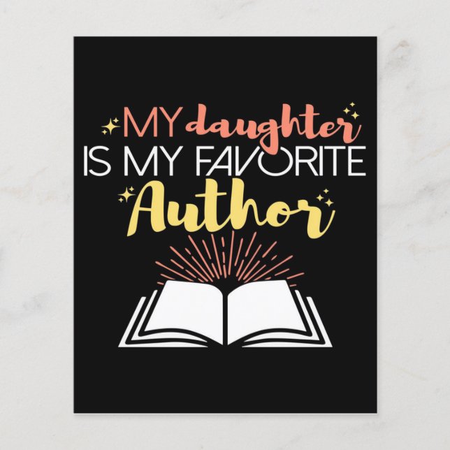 Flyer Diseño Especial Mi Hija Es Mi Autor Favorito (Frente)