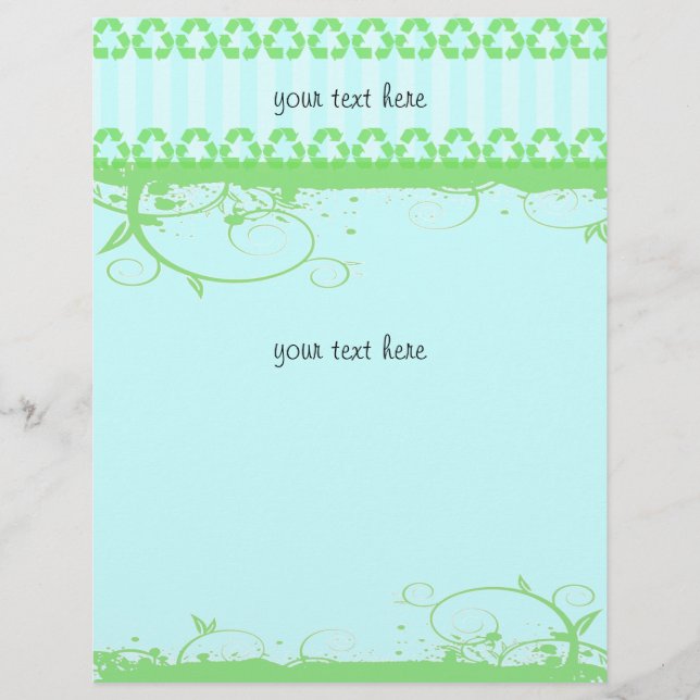 Flyer Diseño Funky Azul y Verde (Frente)