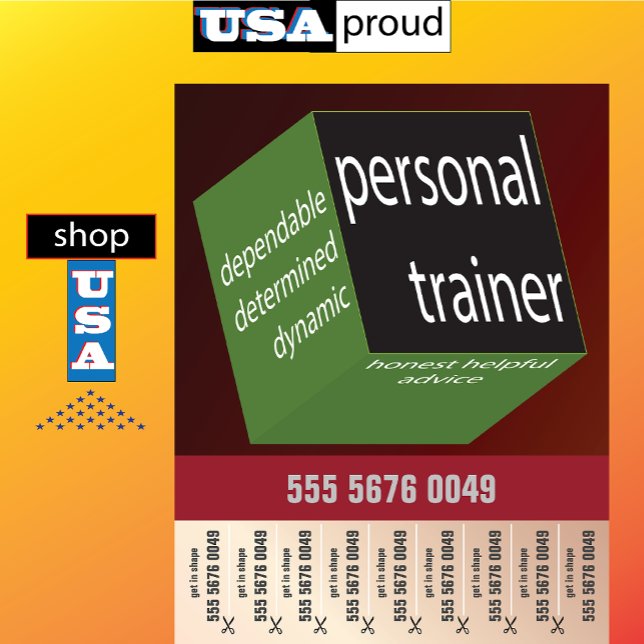 Flyer Diseño geométrico moderno del formador de fitness (Subido por el creador)