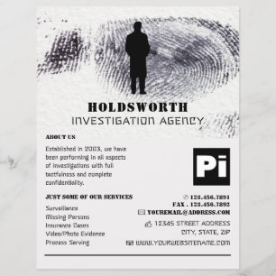Flyer Diseño ocular privado, investigador de detectives