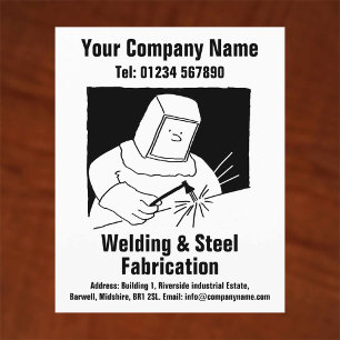 Flyer Diseño Personalizado de soldadura y fabricación