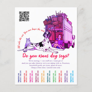 Flyer Diseños Divertidos de Mudanzas y Liquidaciones con