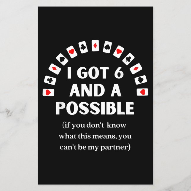 Flyer Divertidas Espadas Tengo Seis Y Una Posible Tarjet (Frente)