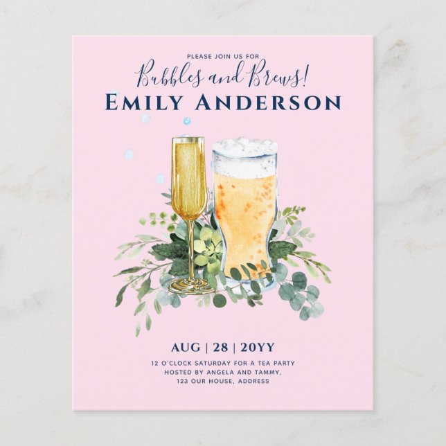 Flyer Divertidas novias invitan a burbujas y se producen (Frente)