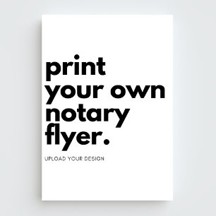 Flyer DiY Cargar su propio Personalizado Mobile Notary M