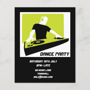 Flyer DJ Dance Fiesta Retro Nightclub