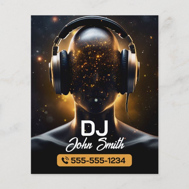 Flyer DJs negros Karaoke DJs Signer Vocal Music Producer (Frente)