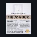 Flyer Doble puerta, Ventana y Puerta Fitter Company<br><div class="desc">Volante publicitario de Double Doors,  Window & Door Fitter Company por The Business Card Store.</div>