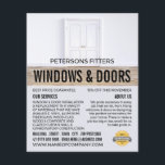 Flyer Doble puerta, Ventana y Puerta Fitter Company<br><div class="desc">Volante publicitario de Double Doors,  Window & Door Fitter Company por The Business Card Store.</div>