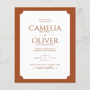 Flyer DOCUMENTO Boda DE Terracotta MONOCHROME PRESUPUEST