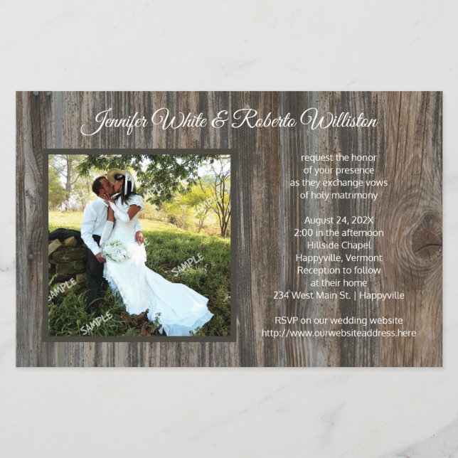 Flyer Documento de presupuesto de invitaciones a bodas d (Frente)