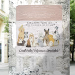 Flyer Dog Walker Mascota Sitting Watercolor Business<br><div class="desc">Elegantes volantes de negocios pintados a mano con una escena de adorables mascotas. Añade toda la información de contacto con puntos para los desgarros de números de teléfono a lo largo de la parte inferior. Una elección única y elegante para los comercios que se sientan en casa, los mascotas, los...</div>