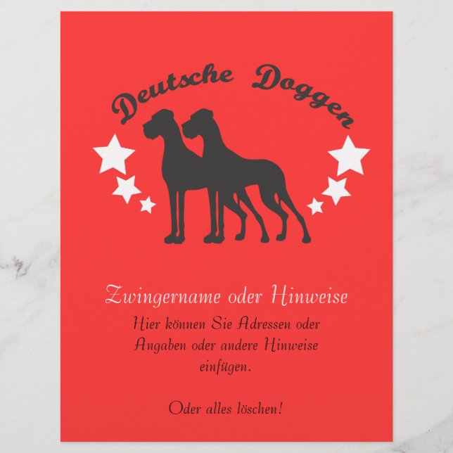 Flyer Dogo alemán (Frente)