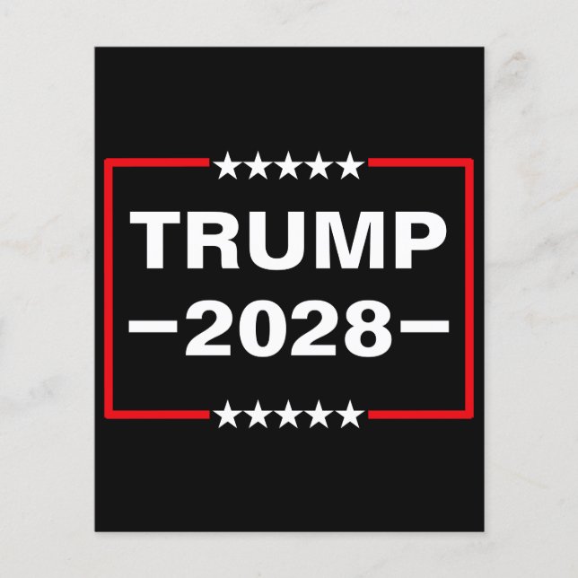 Flyer Donald Trump, presidente de 2028 (Frente)