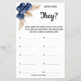 Flyer Dónde estaban las tarjetas de juego BlueFlower Bri