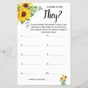Flyer ¿Dónde estaban los girasoles, la tarjeta de juego 