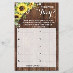 Flyer ¿Dónde estaban los girasoles, la tarjeta de juego 