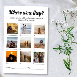 Flyer ¿Dónde estaban los juegos de adivinación de fotos