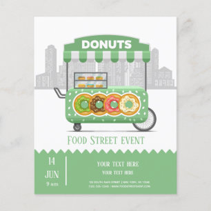 Flyer Donuts callejeros de comida