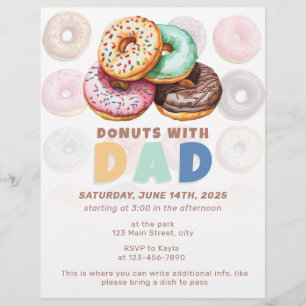 Flyer Donuts con la celebración del Día del Padre