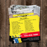 Flyer Dorado del servicio de limpieza de ventanas de lim<br><div class="desc">Volantes de oro del servicio de limpieza de ventanas de limpieza de casas.</div>