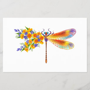Flyer Dragón de flores amarillas